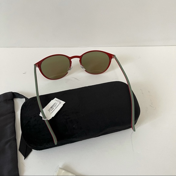 GUCCI Authentic New 52mm Round Signature Logo Sunglasses With Case, Cloth & Tag - Picture 8 of 16